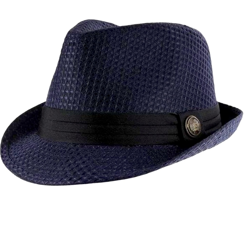 WESTEND Stylish Navy Short Brim Fedora Unisex